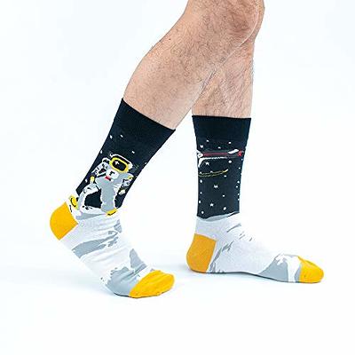 BONANGEL Funny Socks for Men & Women,Fun Socks,Crazy Colorful Cool Novelty  Cute Dress Socks,Food Animal Space Socks
