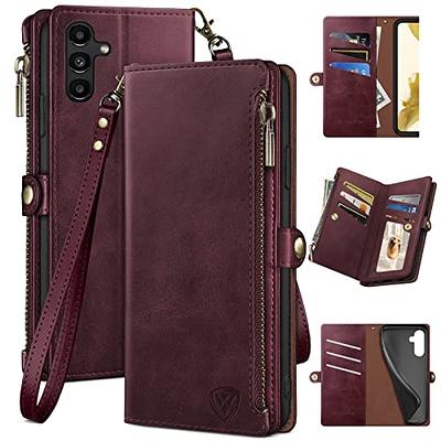 Mens Womens Leather Wallet Credit Card Holder RFID Blocking Zipper