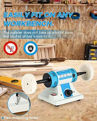 BAOSHISHAN Bench Buffer Jewelry Polisher, with 3 Types Polishing Wheels,  Variable Speed Benchtop Polishing Buffing Machine for Jewelry, Wood, Metal,  Lathe, Jade (With Wheels 110V) - Yahoo Shopping