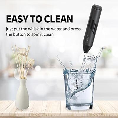 Bonsenkitchen Handheld Milk Frother Electric Hand Foamer Blender for Drink Mixer Perfect for Bulletproof Coffee Matcha Hot Chocolate Mini Battery