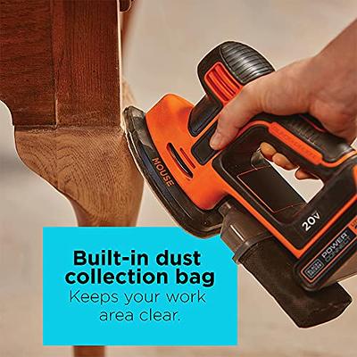 BLACK+DECKER 20V MAX Lithium-Ion Cordless Mouse Sander with 1.5Ah