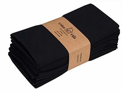 Ruvanti Cloth Napkins Set of 12 Cotton 100%, 20x20 Inches Napkins Cloth Washable, Soft, Absorbent. Cotton Napkins for Thanksgiving Dinners, Halloween