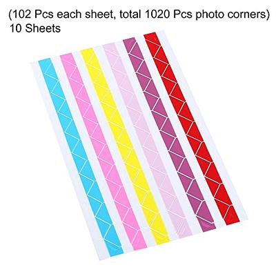 2040 Pcs Clear Photo Corners Self Adhesive 20 Sheets Picture Corners