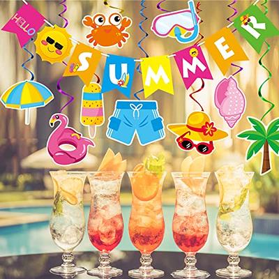  31 PCS Pool Party Supplies Pool Party Decoration Pool Party  Banner Pool Party Balloons Swimming Pool Party Favors Beach Party Banner  Beach Party Balloons : Home & Kitchen