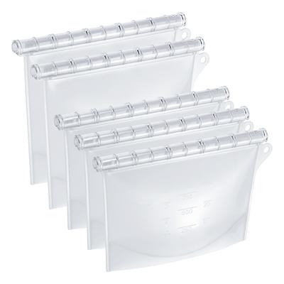 Reusable Food Storage Bags Freezer & Dishwasher Safe 6 Pack 3 Large + Small  Sandwich Bpa Free Resealable Plastic - Yahoo Shopping