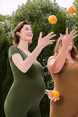 POSHDIVAH Women's Maternity Jumpsuit Square Neck Bodysuit