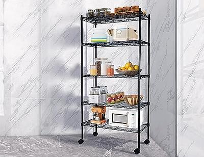 HEOMU 5 Tier Shelving Unit Metal Storage Shelf, Wire Shelves