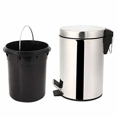 SMALL S / STEEL 3 LTR PEDAL BIN KITCHEN BATHROOM TOILET RUBBISH IN BLACK /  WHITE