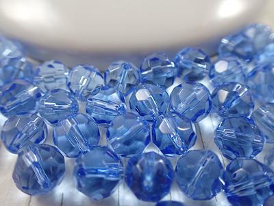 45 Pcs Light Blue Faceted Glass Beads - 8mm Translucent Round Crystal  #s5283 - Yahoo Shopping