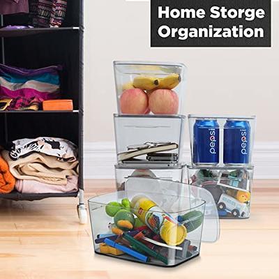 AREYZIN Set of 6 Lidded Storage Baskets + 6 Pack Clear Storage Bins Freezer Organizer  Bins Pantry Organization and Storage - Yahoo Shopping