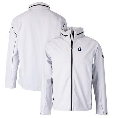 Women's Cutter & Buck Gray Seattle Seahawks Helmet Logo Vapor Water Repellent Stretch Full-Zip Rain Jacket