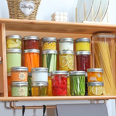 Whiteboard Mason Jars With Silver Lids For Kitchen Storage