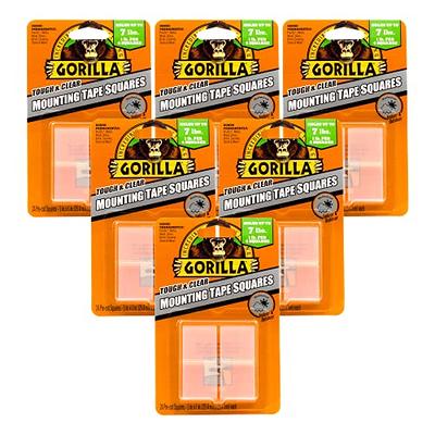 Gorilla Mounting Tape Double Sided Adhesive Roll Strong 1 in x 60 in Clear,  3-Pack 