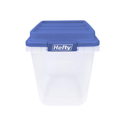 Homz 66 Qt Clear Storage Organizing Container Bin with Latching Lids (4  Pack)