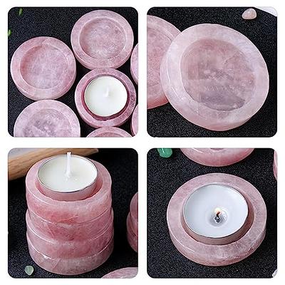 Home Decor Rose Quartz Candle Holder Crystal Ball Stand Candlestick Holder  Taper Tea Light Candle Holder Air Plant Holder Healing Stone for Home  Decoration Figurine - Yahoo Shopping