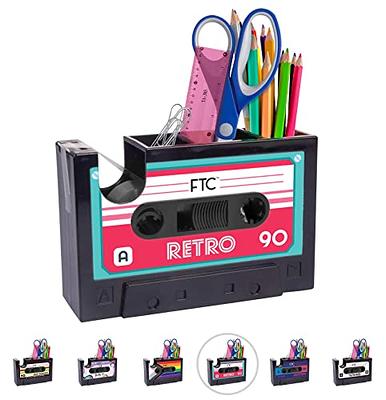 Novelty 80's Cassette Tape Dispenser & Pen Supply Holder - Funny