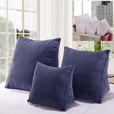 Klear Vu Velour Bed Rest Back Support Pillow with Pocket and