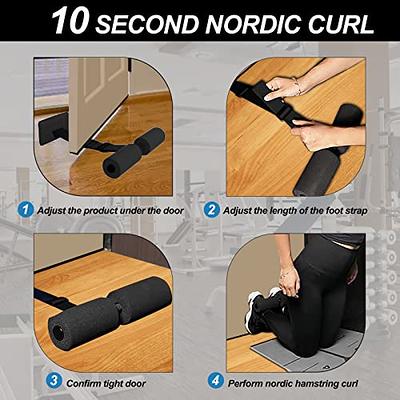  NordStick Nordic Hamstring Curl Strap The Original Hamstring  Curl Exercise for Home and Travel - 5 Second Set Up for Nordic Curl, Sit  Ups, Abs, Core Strength Training - 350