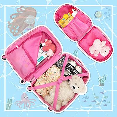 Rolling Backpack Set Wheeled Kid Backpack w/Lunch Bag & Pencil Case for  Girls