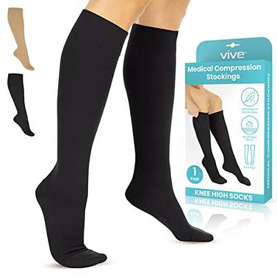 MGANG Medical Compression Pantyhose for Women & Men, Closed Toe, Opaque,  Waist High Compression Circulation Leggings, 15-20 mmHg Firm Support