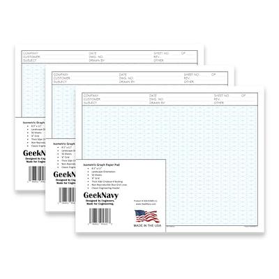  Large Engineering Graph Paper, 22''x17'' Landscape, 1/2 Inch Grid  Graph Paper Pad, Giant Drafting Pad, Blueprint Sketching Graph Paper for  Engineer Architect Designer Mathematician Draftsman (6 Pads) : Office  Products