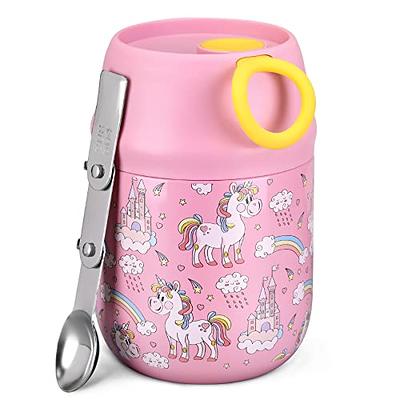 Stainless Steel Lunch Box Drinking Cup with Spoon Food Thermos Insulated  Soup