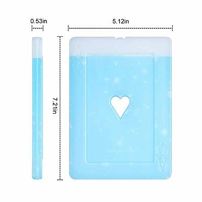 10 x Ice packs for Lunch Box - Freezer Ice packs - Slim Long Lasting Cool  Packs for Lunch Bags and Cooler, Poker Design (Heart)