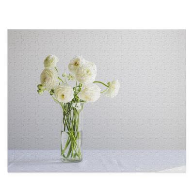 Neutral Puzzle With White Flowers 500 Pieces  Minimalist Floral Puzzle,  Difficult Ranunculus, Gift For Mom, Idea - Yahoo Shopping