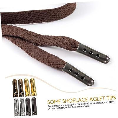 50Pcs Metal Aglets DIY Shoelaces Repair Shoe Lace Tips Replacement End