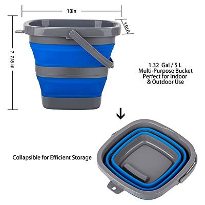 3 Pack Collapsible Bucket with 1.32 Gallon (5L) Each, Small