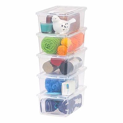 Sterilite 50 Qt ShelfTote, Stackable Storage Bin with Latching Lid, Plastic  Container to Organize Closet Shelves, Clear Base and Gray Lid, 18-Pack