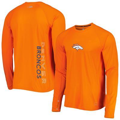 Men's New Era Royal Denver Broncos Throwback Raglan Long Sleeve T-Shirt