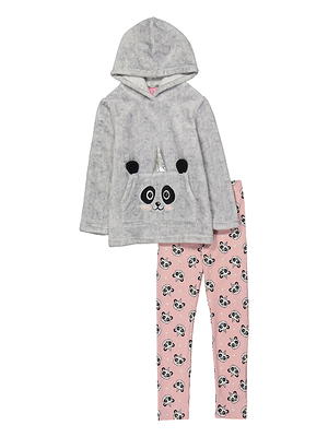 Gender-Neutral Pullover Hoodie & Jogger Sweatpants Set for Kids