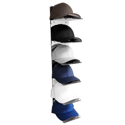 OnDisplay Luxe Acrylic Hat Rack Display - Wall Mounted Baseball Cap  Organizer - Multi Shelf Wall Display for Hats