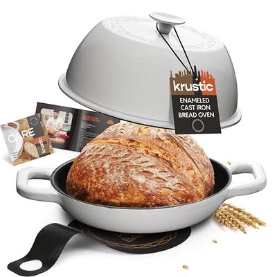6 QT Dutch Oven Pot with Lid for Bread Baking and Cooking - Enameled