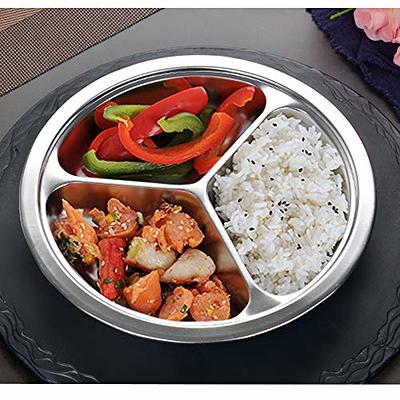  AIYoo 304 Stainless Steel Divided Plates with Lid for