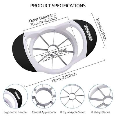 Apple Slicer,12-Blade Large Apple Corer and Slicer,Apple  Cutter,Remover,Stainless Steel Ultra-Sharp Fruit Corer Peeler & Slicer 