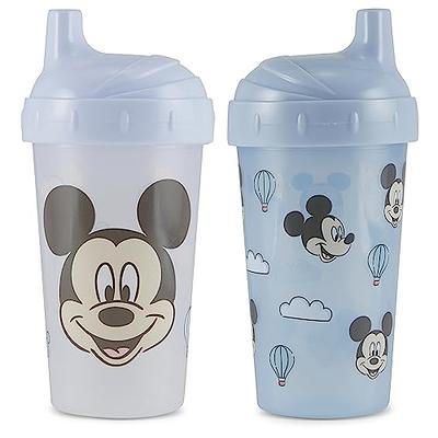 Toddler Sippy Cups for Girls| 10 Ounce Minnie Mouse Sippy Cup Pack of Two with Straw and Lid | Durable Blue Leak Proof Travel Water Bottle for