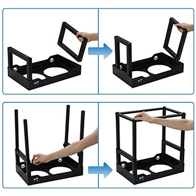 Sunmeyke Elevated Dog Bowl Stand, 8.8 Lb Weight Capacity, Adjustable 8  Heights, Stainless Steel, Reduces Joint Stress, Easy to Use and Adjust