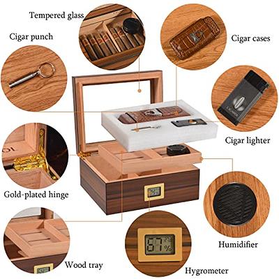 Humidor Cigar Box - 3 Finger Cigar Case - Luxury Cigar Case by