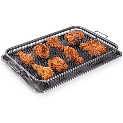 Air Fryer Basket For Oven, Air Fryer Tray, Crisper Tray Non-Stick, Oven  Baking Tray with Elevated Mesh, 2 Piece Set Extra Large 13X19 Gray - by  Nuovva - Yahoo Shopping