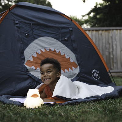 Firefly! Outdoor Gear Finn The Shark Kid's Camping Chair - Navy/Orange/Gray Color