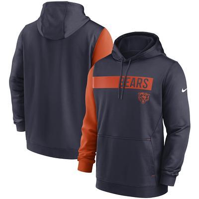 Fanatics Women's Navy and Orange Chicago Bears Colors of Pride Colorblock Pullover Hoodie Navy,Orange