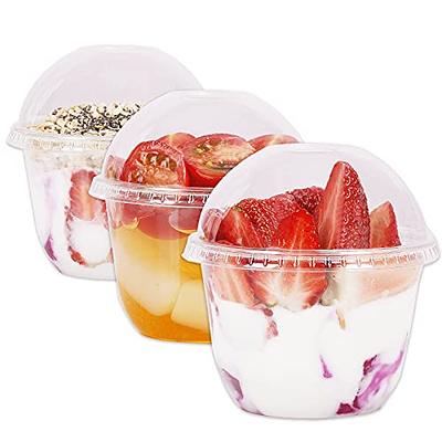 Rocutus Dessert Cups Clear Plastic Cups,50 Pack Dessert Cups Clear Plastic  Cups with Dome Lids,Party Cups Fruit Cups Snack Bowls for Iced Cold Drinks  Ice Cream Cupcake Parfait (5 OZ) - Yahoo