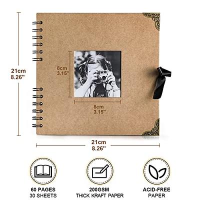 Photo Album Scrapbook 60 Pages Hardcover 8.5 X 11 Inch With Diy