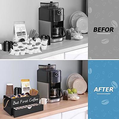 Coffee Station Organizer Coffee Bar Organizer for Countertop, Coffee Pod  Holder with Drawer, Coffee Bar Accessories Decor, Paper Cup Holder,Coffee  Canister Coffee Spoon Tea Condiment Storage Organizer - Yahoo Shopping