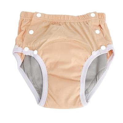 Adult Diaper Cover for Incontinence, Active Waterproof Latex Pants with A  Lightly Absorbent Cotton Layer, Noiseless Reusable Washable Pull Up Plastic
