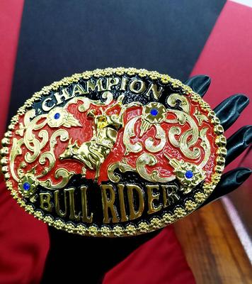 Western Cowboy Champion Bull Rider Rodeo Belt Buckle for Men 