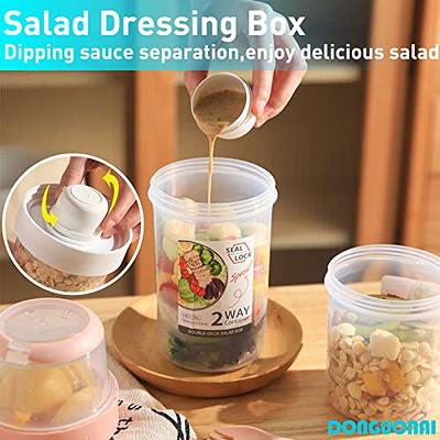 Keep Fit Salad Meal Shaker Cup With Fork And Salad Dressing Holder, Health  Salad Container,vegetable Breakfast To Go