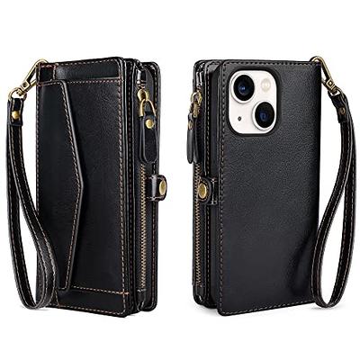 for iPhone 14 Pro Wallet Case, Elegant Crossbody Chain Strap Case Premium  PU Leather Purse for Women Protective for Apple iPhone 14 Pro (2022), 6.1